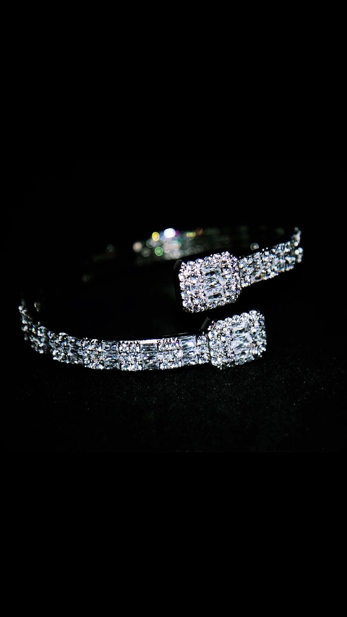 925 Silver Diamond Bangle