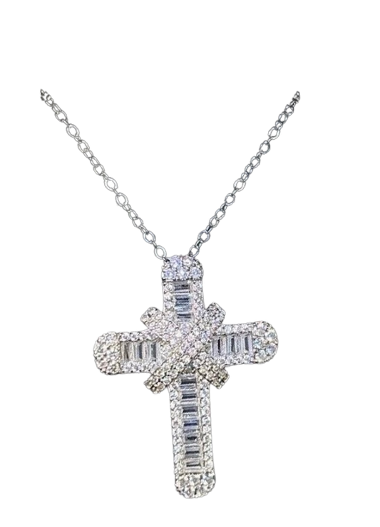 925 silver Diamond Cross