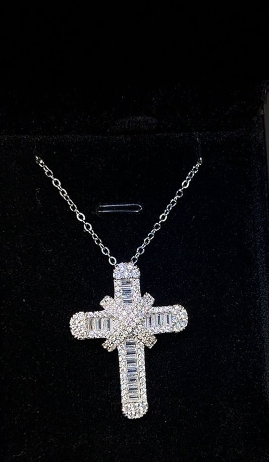 925 silver Diamond Cross